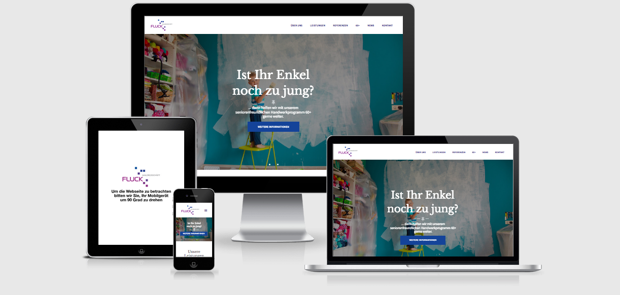 Blue Hippo Relaunch der Webseite des Malergeschäftes Martin Fluck in Rielasingen
